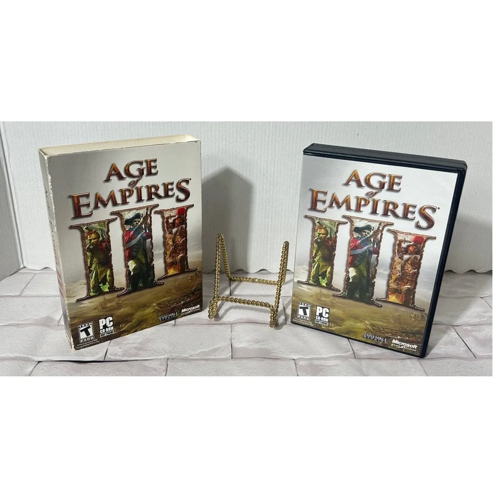 Age of Empires III PC 2005 Big Box Complete 3-Disc Set Manual Microsoft‎ RTS